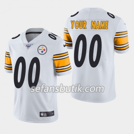 Pittsburgh Steelers Tröjor Custom Nike Vit 100th - Herr